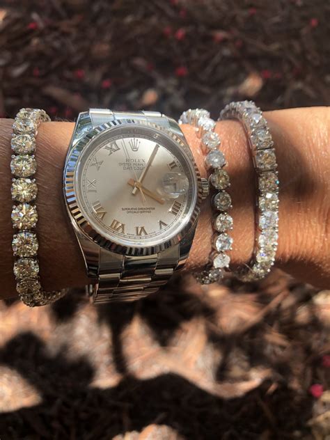 rolex diamond set bracelet